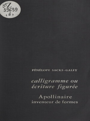 cover image of Calligramme ou écriture figurée